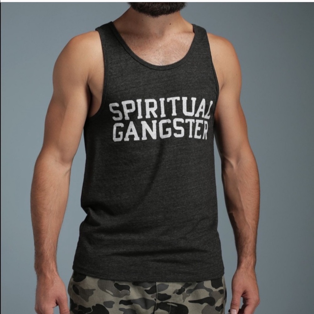 Spiritual Gangster men’s varsity tank top
